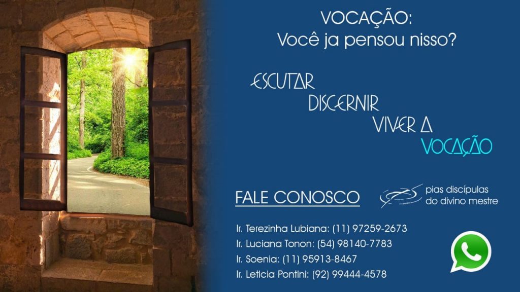 projeto escutar, discernir e viver a vocação 